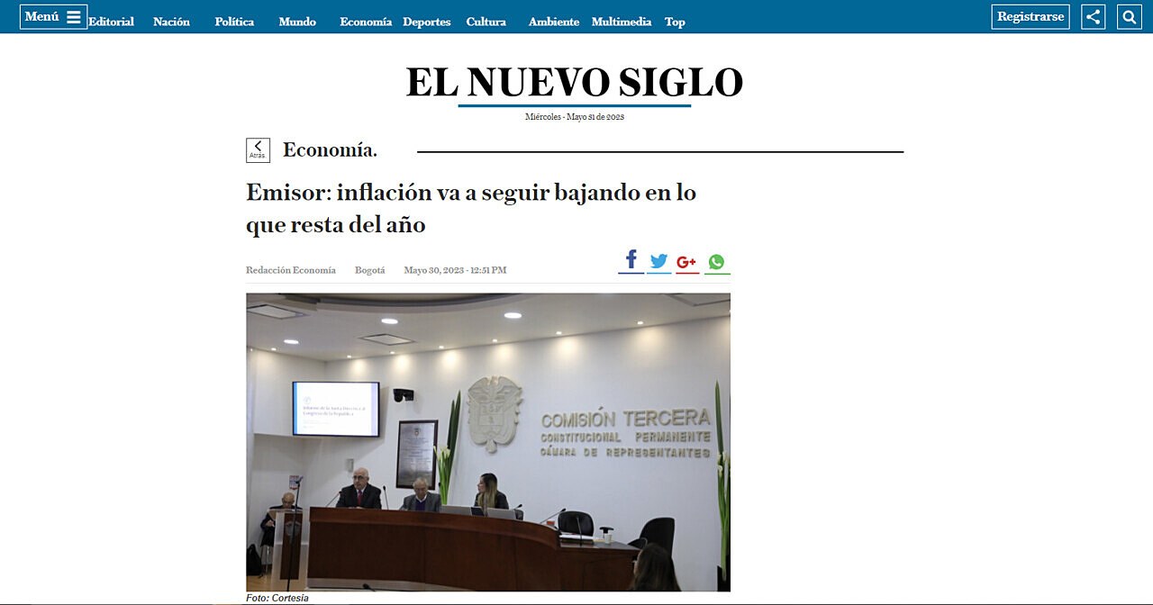 Emisor: inflacin va a seguir bajando en lo que resta del ao